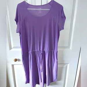 Just Be mini dress with pockets medium color purple in great used condition.